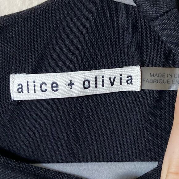 Alice and Olivia Silk Maxi Black Dress Gown Size 4 - Picture 6 of 7